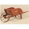 Image 1 : Red Stenciled Wooden Wheel Barrow
