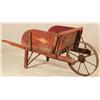 Image 3 : Red Stenciled Wooden Wheel Barrow
