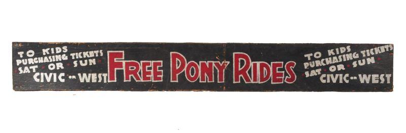 Pony Rides Sign Pony Rides Wooden Sign