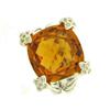 Image 1 : DAVID YURMAN 15MM CITRINE CUSHION ON POINT RING