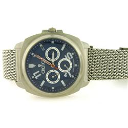 Croton Men's Quartz Multifunction Stainless Steel Mesh Bracelet Watch