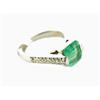 Image 1 : 14k Diamond and Emerald Ring