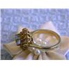 Image 3 : 14k Yellow Gold Diamond Ring with Sapphire