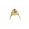 Image 2 : 14k Yellow Gold Diamond Ring with Ruby