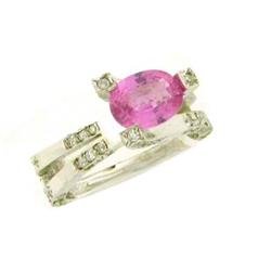 14k Diamond and Sapphire Ring