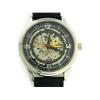 Image 1 : Akribos XXIV Men's AK410SS 'Saturnos' Skeleton Automatic Leather Strap Watch