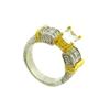 Image 2 : Platinum & Gold Ring with Diamond Accents (Semi-mount)