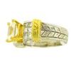 Image 3 : Platinum & Gold Ring with Diamond Accents (Semi-mount)