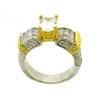 Image 4 : Platinum & Gold Ring with Diamond Accents (Semi-mount)