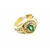 Image 1 : 14k Diamond and Emerald Ring