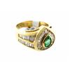 Image 2 : 14k Diamond and Emerald Ring