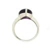 Image 3 : 14k White Gold Ring with Amethyst and Diamonds