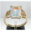 Image 1 : 10K Yellow Gold Crystal Ring