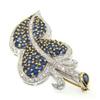 Image 3 : 18K White Gold Diamond & Sapphire Pin