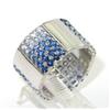 Image 3 : 18K White Gold Sapphire & Diamond Ring