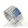 Image 4 : 18K White Gold Sapphire & Diamond Ring