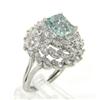 Image 3 : Platinum Prasiolite & Diamond Ring