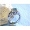Image 2 : 18K White Gold Ring with Round and Blue Diamonds