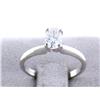 Image 1 : 14k White Gold Solitaire Diamond Ring (0.60 carat)