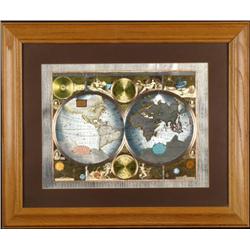 Class Accurate World Map FRAMED MATTED 1626