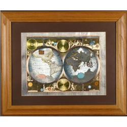 Class Accurate World Map FRAMED MATTED 1626