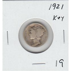 KEY DATE 1921 MERCURY DIME SILVER