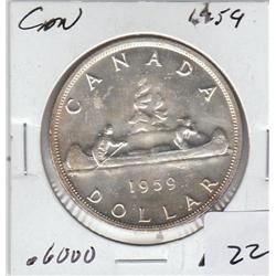 $1 SILVER CANADIAN DOLLAR (UNC) 1959
