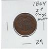 Image 2 : 1864 2 c CENT PIECE LARGE MOTTO