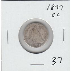 1877 CC SEATED LIBERTY DIME