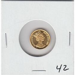 GOLD 1989 ISLE OF MAN CAT CROWN .999 FINE