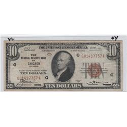 $10 NATIONAL CURRENCY FRBN 1929 BROWN SEAL