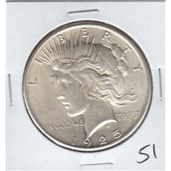 $1 SILVER PEACE 1925 FLASHY HIGH GRADE