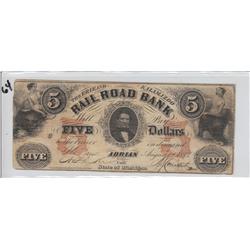 $5 OBSOLETE ADRIAN MICHIGAN  1853