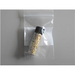 GLASS VIAL OF GOLD FLAKE