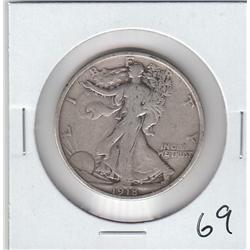 WALKING LIBERTY HALF SILVER 1918