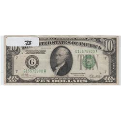 $10 REDEEMABLE IN GOLD 1928 FRN