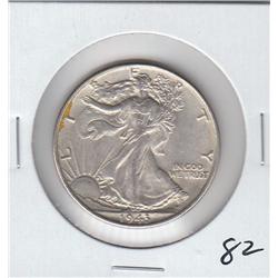 WALKING LIBERTY HALF SILVER 1943 LUSTER HIGH GRADE