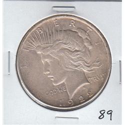 1922 SILVER PEACE DOLLAR