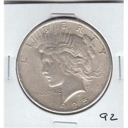 1925 PEACE SILVER DOLLAR HIGH GRADE