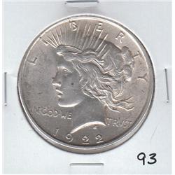 1922 PEACE DOLLAR