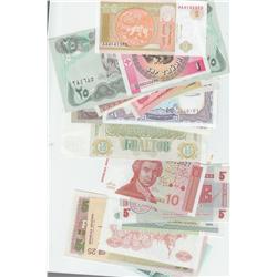 OVER 25 WORLD FOREIGN BANKNOTES COLLECTION (UNC)