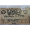 Image 1 : 1840's LARGE $20.00 CANAL NOTE