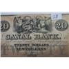 Image 1 : 1840's LARGE $20.00 CANAL NOTE