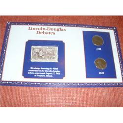 Lincoln- Douglas Debates Coins & Stamp