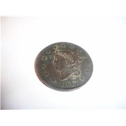 1817 XF Matron Head Large Penny, 13 Stars