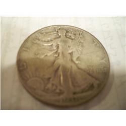 1938-D Silver Liberty Walking Half Dollar VF