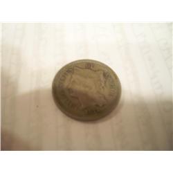1870 Three Cent Nickel XF