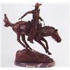 Image 1 : Arizona Cowboy (medium) Bronze Sculpture by Frederic Remington. 11"H x 9.5"L x 5"W