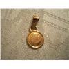 Image 1 : Miniature 22K Gold Maximillian Coin In 14K Gold Bezel