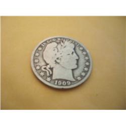 1909-S Silver Barber Half Dollar